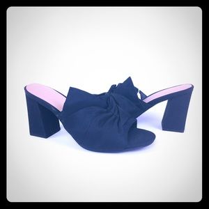 A.N.D  Womens Black Sexy Slip-On Open Toe Heels